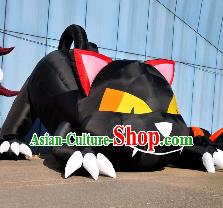 Large Halloween Inflatable Cat Models Haunted House Inflatable Arches