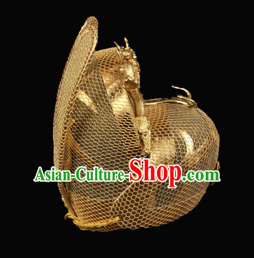 Chinese Traditional Ming Dynasty Emperor Hat Ancient Monarch Headwear for Men
