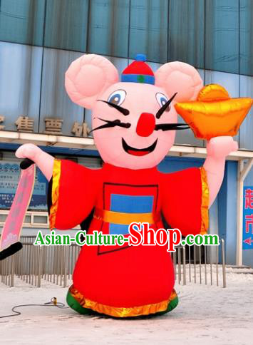 Large Chinese New Year Inflatable Red Rat of Wealth Models Inflatable Arches Archway