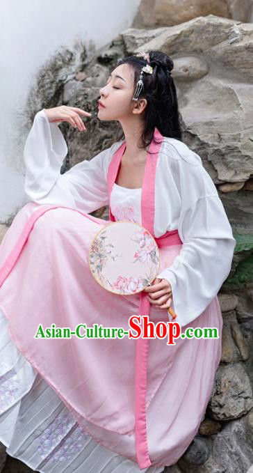 Chinese Traditional Song Dynasty Maidservant Costumes Ancient Female Civilian Hanfu Dress for Women