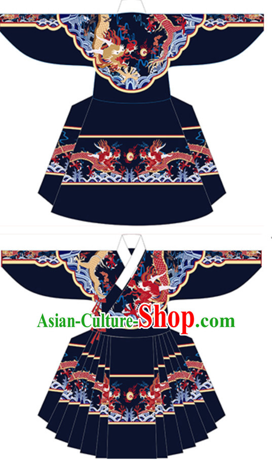 Top Ancient Chinese Ming Dynasty Palace Emperor Embroidered Garment Dresses