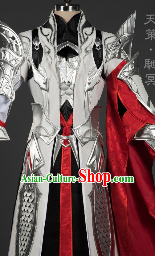 Chinese Traditional Cosplay General King Costumes Ancient Swordsman Young Knight Clothing for Men