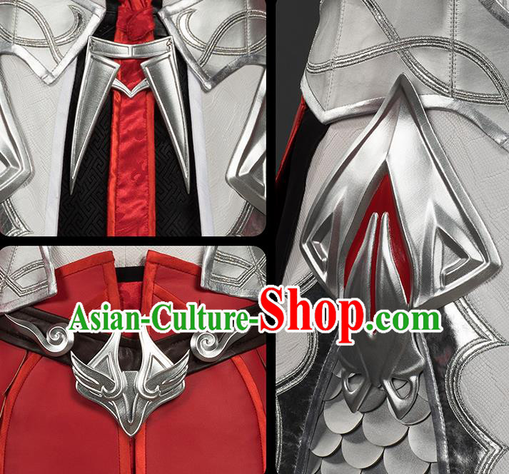 Chinese Traditional Cosplay General King Costumes Ancient Swordsman Young Knight Clothing for Men
