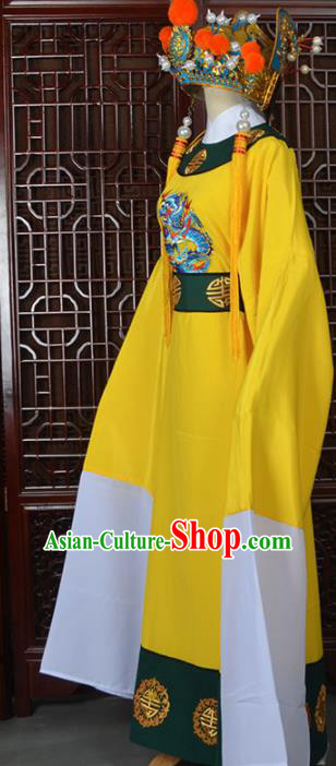 Chinese Traditional Beijing Opera Eunuch Yellow Costumes Peking Opera Clothing for Men