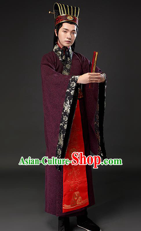 Chinese Ancient Scholar Clothing Traditional Han Dynasty Nobility Costumes for Men