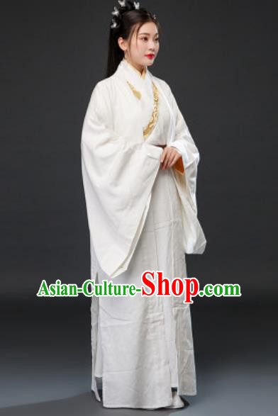 Chinese Traditional Three Kingdoms Period Beauty Xiao Qiao Dress Ancient Drama Court Lady Costumes for Women