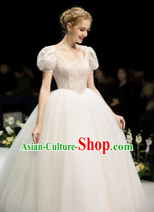 Custom Top Grade Sicily Veil Wedding Dress Bride Full Dress for Women