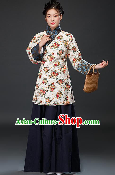 Chinese Traditional Ming Dynasty Female Civilian Dress Ancient Drama Maidservant Costumes for Women