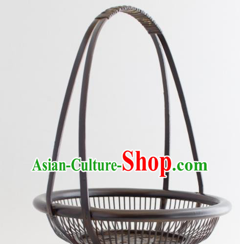 Chinese Handmade Bamboo Weaving Basket Traditional Cabas