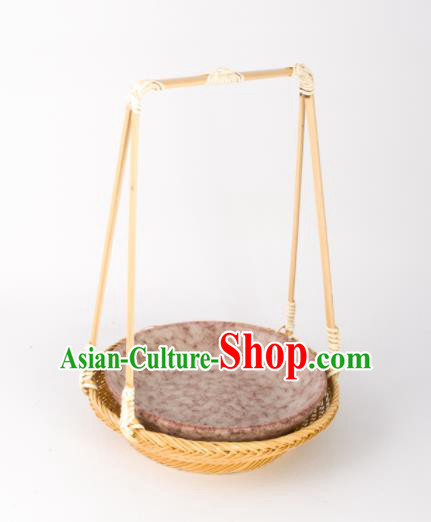 Chinese Handmade Bamboo Weaving Basket Traditional Crate