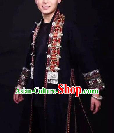 Chinese Handmade Traditional Miao Nationality Costume Ethnic Folk Dance Clothing for Men