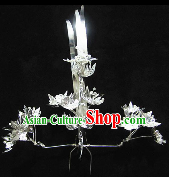 Chinese Traditional Handmade Miao Nationality Phoenix Hair Crown Silver Hairpins Ethnic Wedding Hair Accessories for Women