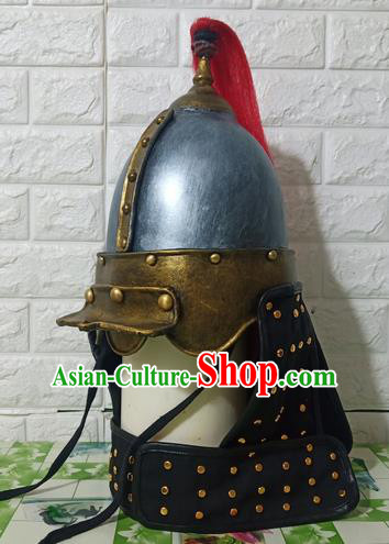 Chinese Handmade Traditional Ming Dynasty Helmet Ancient General Hat for Men