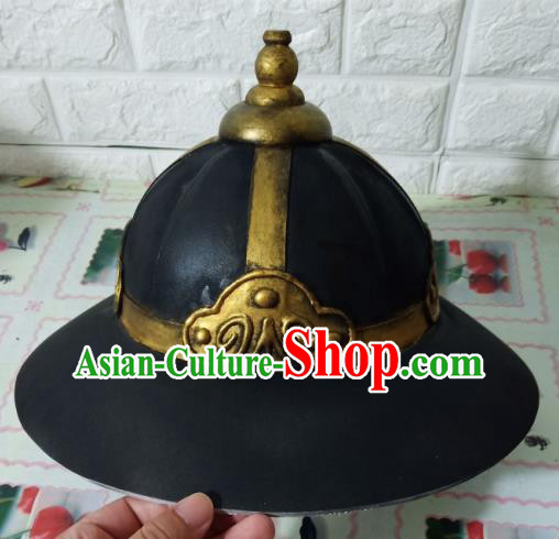 Chinese Handmade Traditional Ming Dynasty Imperial Guards Helmet Ancient Blades Hat for Men