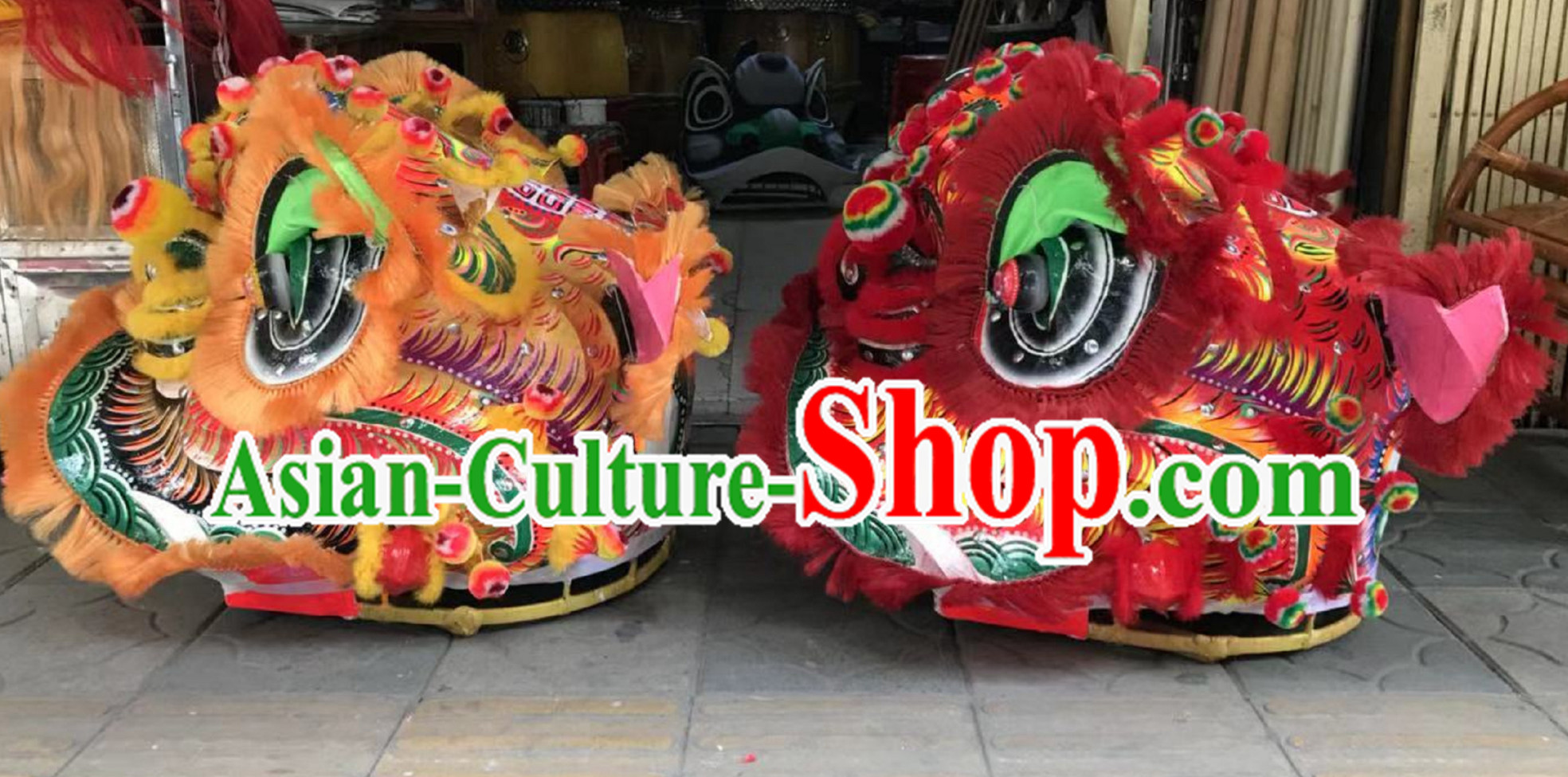 Traditional Fut San Lion Dance Costume  Complete Sets