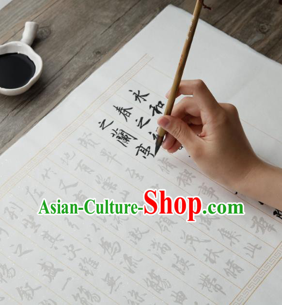 Traditional Chinese Classical Calligraphy Paper Handmade Couplet Regular Script Copybook Xuan Paper Craft