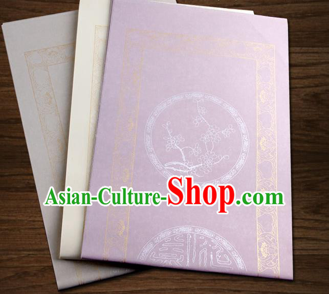 Traditional Chinese Classical Pattern Scroll Paper Handmade Calligraphy Xuan Paper Couplet Craft