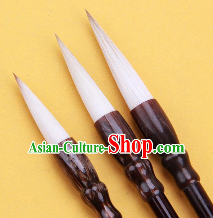 The Four Treasures of Study Bamboo Writing Brushes Chinese Calligraphy Sheep Hair Brush Pen