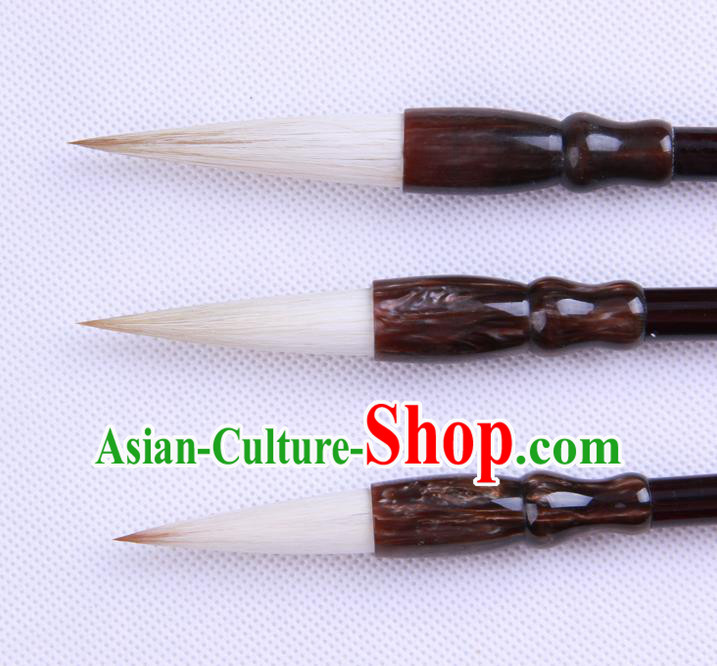 The Four Treasures of Study Bamboo Writing Brushes Chinese Calligraphy Sheep Hair Brush Pen