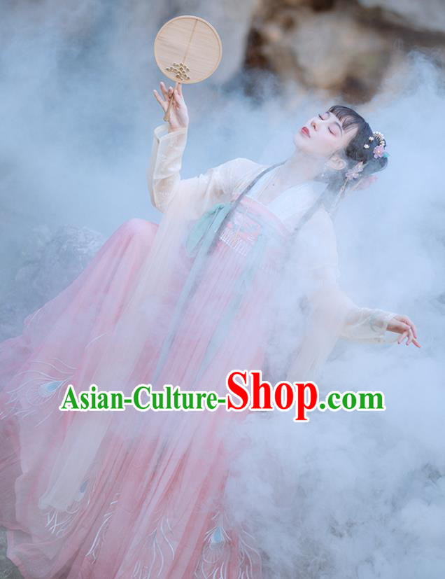 Chinese Ancient Peri Costumes Traditional Hanfu Dress Tang Dynasty Princess Garment