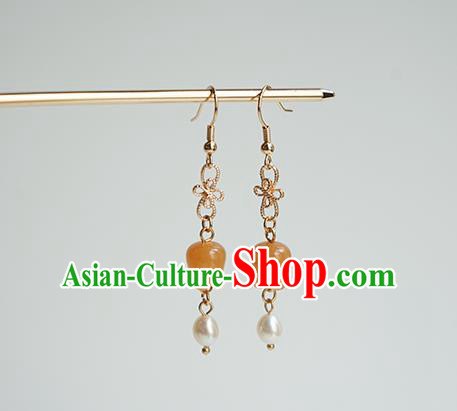 Handmade Chinese Classical Convallaria Ear Accessories Ancient Women Hanfu Earrings