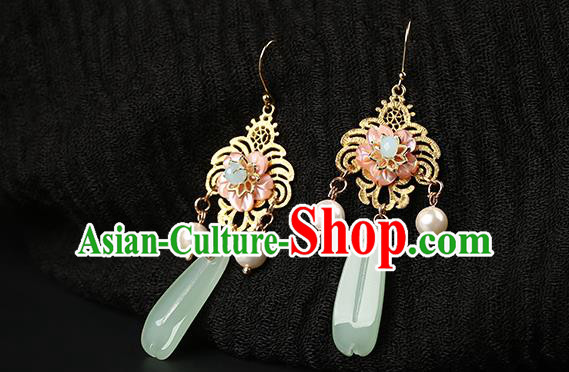 Handmade Chinese Bride Ear Accessories Classical Eardrop Ancient Women Hanfu Earrings