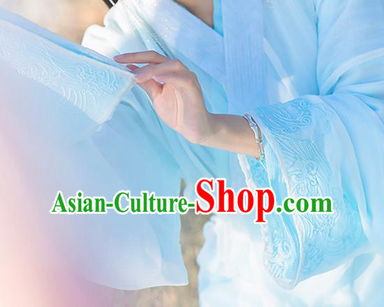 Chinese Ming Dynasty Female Swordsman Dress Traditional Hanfu Apparels Ancient Taoist Nun Historical Costumes