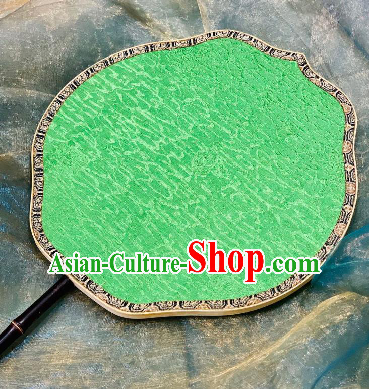 Chinese Classical Bride Green Silk Fan Ancient Song Dynasty Wedding Palace Fans