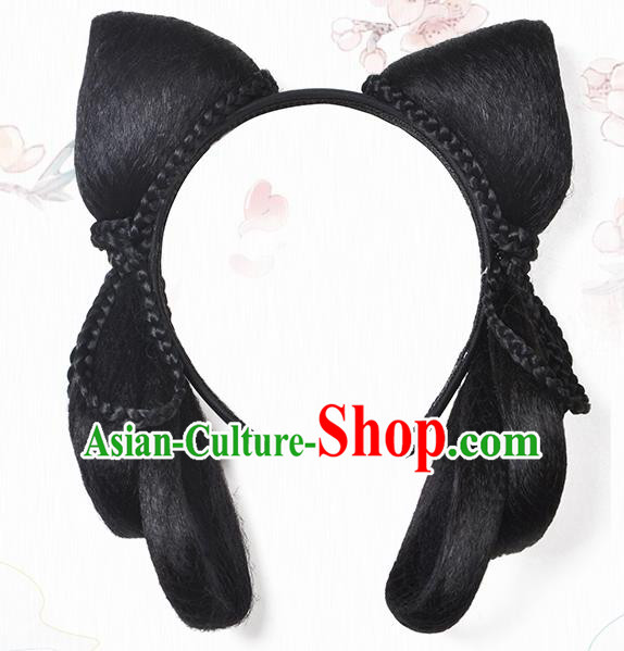 Chinese Classical Ancient Palace Lady Hanfu Wigs Tang Dynasty Princess Wig Hair Clasp Accessories