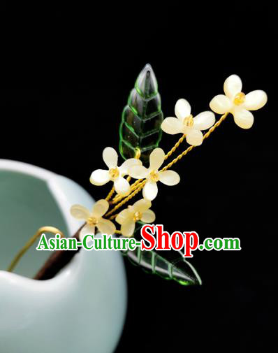 Chinese Classical Fragrans Hair Stick Handmade Hanfu Hair Accessories Ancient Song Dynasty Court Flowers Hairpins