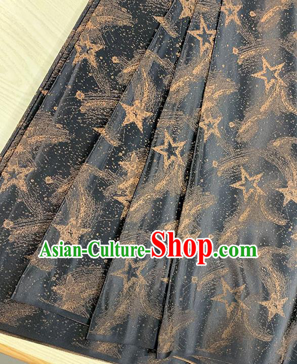 Chinese Traditional Shooting Star Pattern Gray Silk Fabric Tang Suit Damask Material Brocade Drapery
