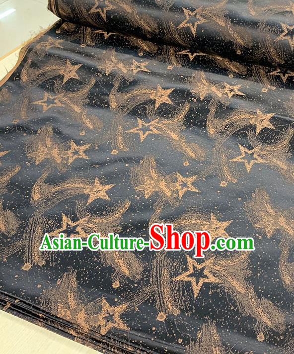 Chinese Traditional Shooting Star Pattern Gray Silk Fabric Tang Suit Damask Material Brocade Drapery