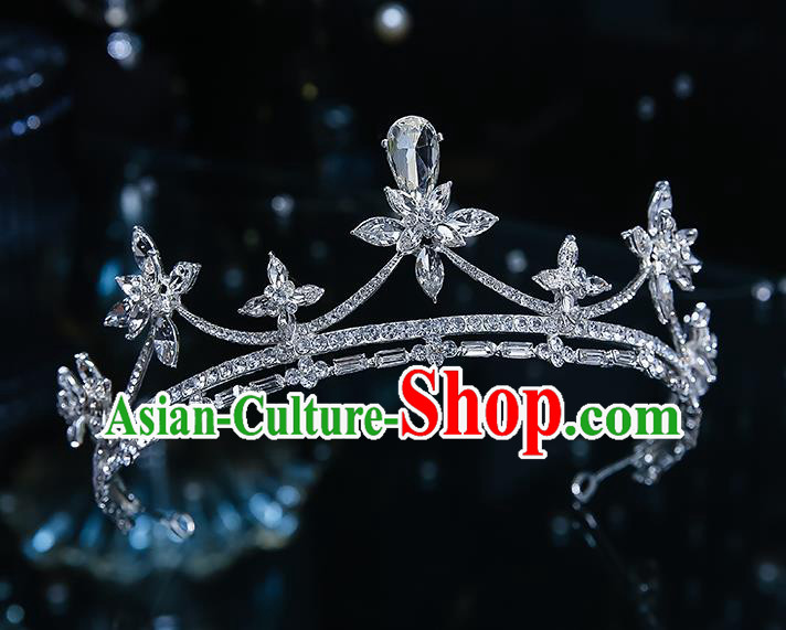 Handmade Baroque Royal Crown Classical Jewelry Accessories European Princess Wedding Bride Crystal Hair Accessories
