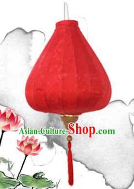 Chinese Traditional Pattern Red Silk Palace Lanterns Handmade Hanging Lantern Classical Festive New Year Onion Lamp
