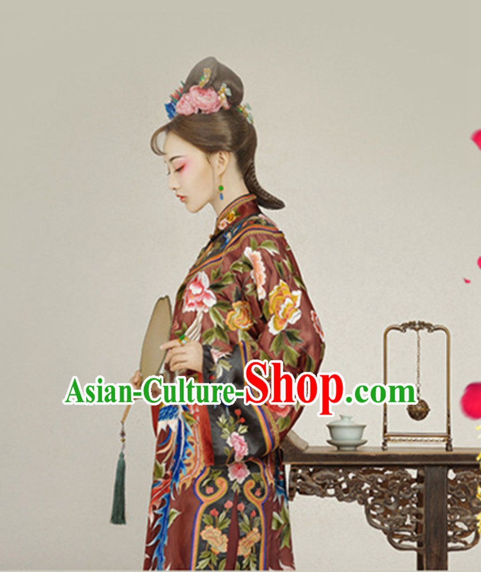 Ancient Chinese Empress Costume and Hair Accessories Complete Set