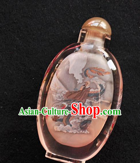 Chinese Handmade Snuff Bottle Traditional Inside Painting Phoenix Goddess Snuff Bottles Artware