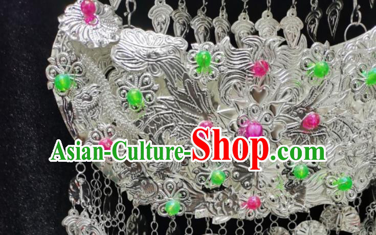 Chinese Handmade Ethnic Women Jewelry Accessories Miao Minority Silver Necklace