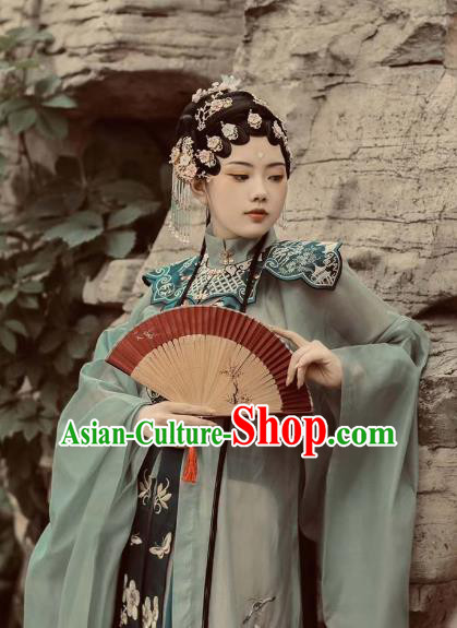 Chinese Ming Dynasty Nobility Beauty Costumes Ancient Beijing Opera Clothing and Headdress Full Set