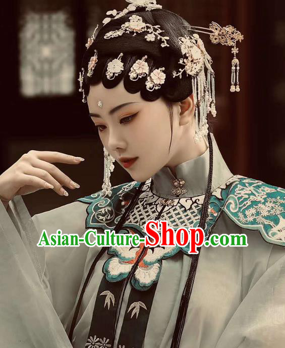Chinese Ming Dynasty Nobility Beauty Costumes Ancient Beijing Opera Clothing and Headdress Full Set