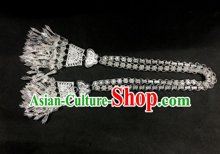 China Traditional Dong Minority Nationality Folk Dance Necklace Ethnic Accessories Butterfly Necklet