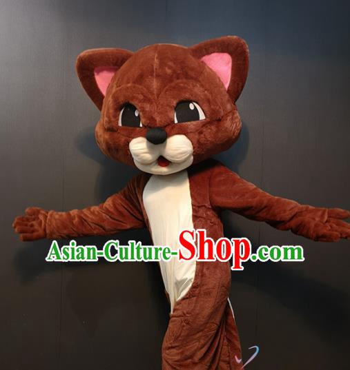 Cosplay Cartoon Cat Costume Children Day Celebration Stage Performance Walking Cartoon Clothing and Headwear for Adults