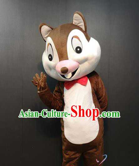 Custom Cosplay Walking Cartoon Squirrel Costume Children Day Celebration Stage Performance Puppet Clothing and Headwear for Adults