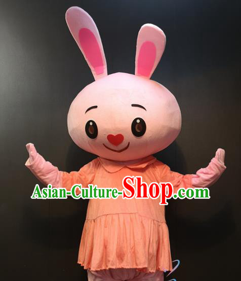 Puppet Apparels Children Day Celebration Stage Performance Clothing Custom Cosplay Rabbit Walking Cartoon Costume and Hat for Adults