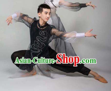 China Men Classical Dance Clothing Martial Arts Stage Performance Costumes for Men