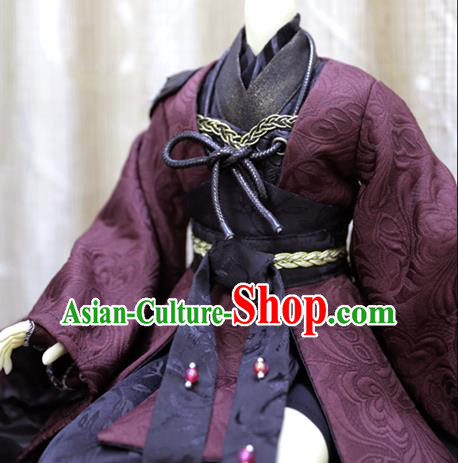 Professional Cosplay BJD Swordsman Costumes Custom China Ancient Warrior Doll Clothing