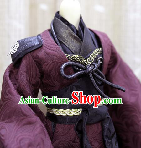 Professional Cosplay BJD Swordsman Costumes Custom China Ancient Warrior Doll Clothing