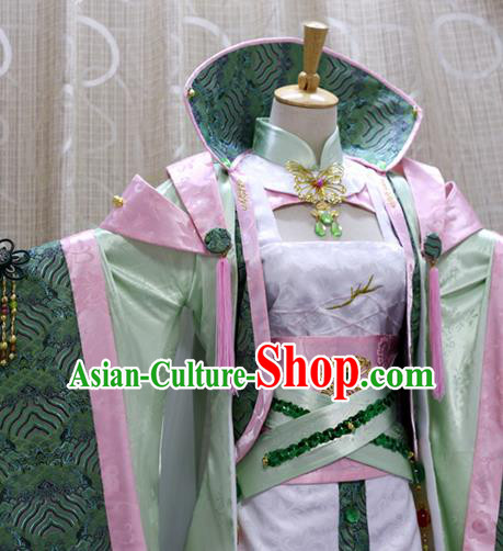 China Cosplay Princess Dress Custom Traditional Ancient Female Swordsman Costumes Li Jianshi Clothing