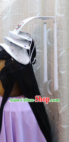Cosplay Royal Prince Wig Sheath Handmade China Ancient Childe Swordsman Wigs Style and Hair Accessories