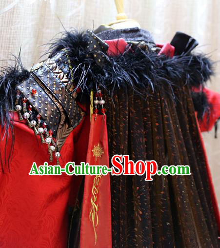 Cosplay Royal Lord Yuanxie Costumes Custom China Ancient Emperor Clothing with Cape