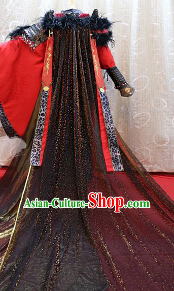 Cosplay Royal Lord Yuanxie Costumes Custom China Ancient Emperor Clothing with Cape